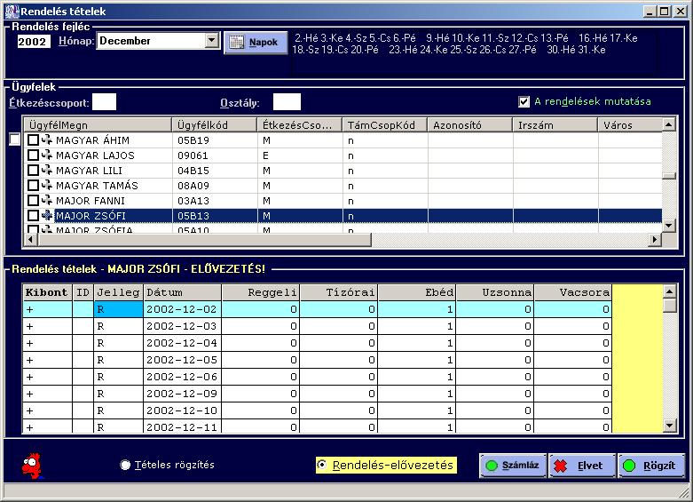 Rendel�s elovezet�s